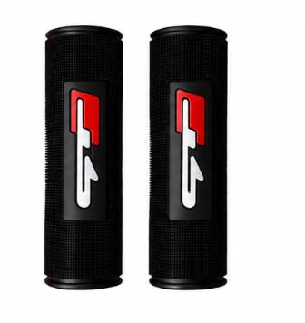 GT Premium Handle Grip Covers, Soft Rubber, Anti-Slip, Universal Sport Style for Bikes and Scooters, Pack of 2 (RED)