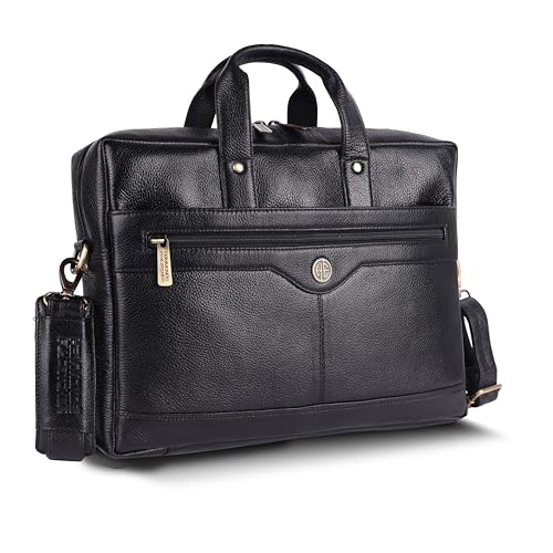 HAMMONDS FLYCATCHER Genuine Leather Office Bag for Men, 15.6