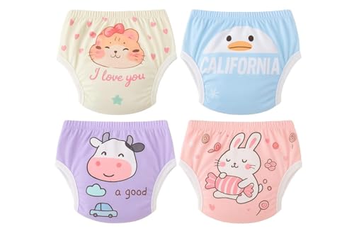 HARINIRDOSH Baby Diaper Pants,Potty Training Panties/Padded Underwear | Soft, Washable & Reusable Cotton Nappies for Boys & Girls | Multi Pattern Design (Multicolor) (1, Multicolor, 2-3 Years)