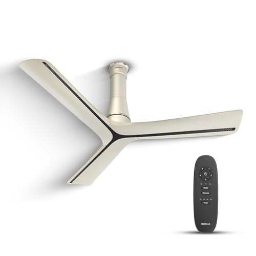 Havells Inveno LX 1200 mm BLDC Ceiling Fan|ABS Aerodyanamic Blades|Telescopic Canopy|Timer, Breeze,Sleep,MOP Modes|Reverse Feature|100% Copper Wire Motor|Free Installation|2Yr Warranty(Satin Cream)