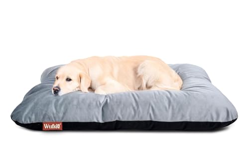 Heritage Dog Bed Reversible Premium Velvet Black & Grey Pet Bed | Soft, Washable & Durable Bed for Dog and Cat for Everyday Comfort & Relaxation (Large (70 * 100 Cm))