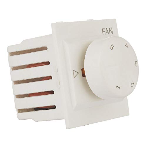 Hi-Plasst (Pack of 1) Socket Modular 2M Switch Type Fan Regulator, 4-Step, Modular Step Type Electronic Regulators for Fan for Home & Offices (L*B = 5 * 2.4cm) Capacitor Based