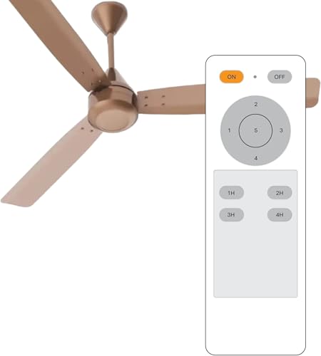 HICLE Remote Control Compatible with BLDC Ceiling Fans | 5-Speed Control, ON/Off Function & 1H/2H/3H/4H Timer Settings (White)