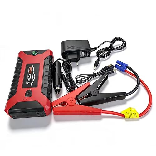 High Power Car Jump Starter with Jumper Cables and Compass