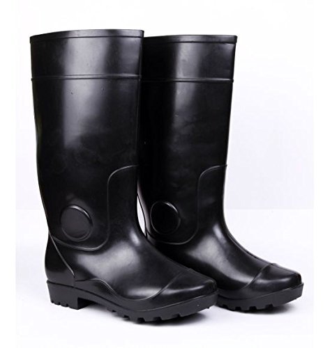 HILLSON Unisex Adult Tc07Hls0155_Size 8 Century Safety Gumboots, Black, Uk Size 8