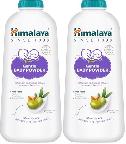 Himalaya Baby Powder 400g | No.1 Doctor-Prescribed Brand | With Yashad Bhasma & Vetiver | Sweat-Free & Refreshing Comfort | Safe for Newborns (Pack of 2)