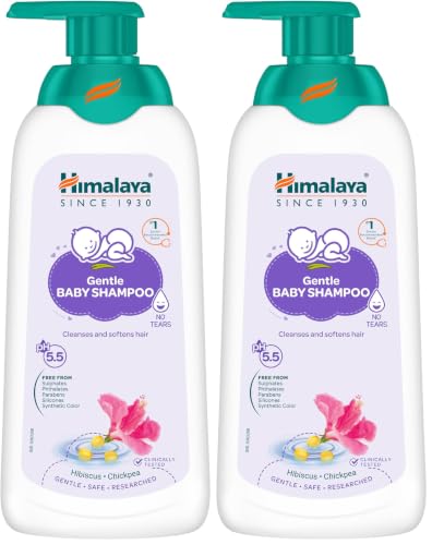 Himalaya Gentle Baby Shampoo (400 ml) | No Tears formula | Cleanses, softens and nourishes baby's hair (Pack of 2)