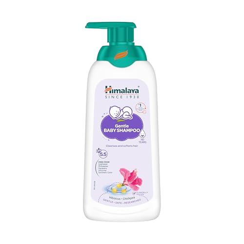 Himalaya Gentle Baby Shampoo 400ml with Hibiscus, Chickpea | No Tears | pH 5.5 | No.1 Doctor Recommended Brand | Cleanses, Softens & Nourishes hair | Safe for Newborns | Hypoallergenic