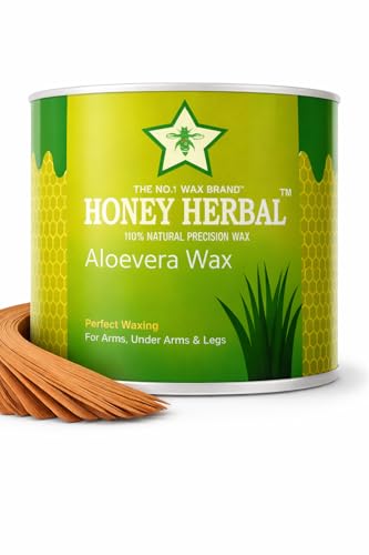 Honey Aloe Vera Hair Removal for Women 600gm with 12 Strips | Body Wax | Cold Formula for Arms, Legs & Underarms | Smooth Skin at Home