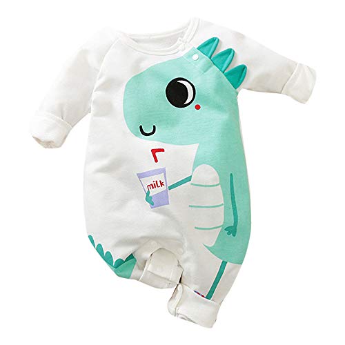 Hopscotch Boys And Girls Cotton Graphic Print Bodysuit In White Color For Ages 9-12 Months,Jumpsuit