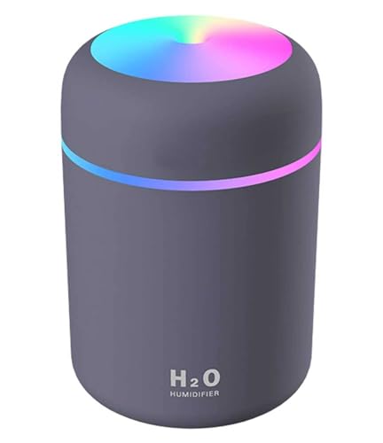 Humidifire for Room Moisture, Aroma Diffuser for Home, Mist Maker, Cool Mist Humidifier, Small Quiet Air Humidifier, Ultrasonic Essential Oil Diffuser Electric (H2O Humidifire) (Grey)