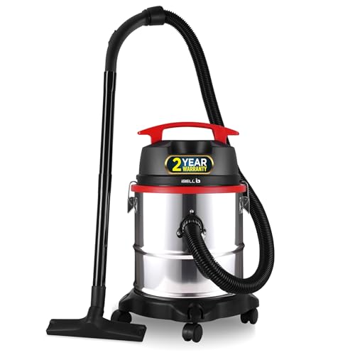 IBELL AeroVac 2000 Wet & Dry Vacuum Cleaner for Home, 1600W Powerful Motor, 21L Large Capacity Tank, HEPA Filtration, Blower Function, Durable Stainless Steel Body (Black/Red/Steel)