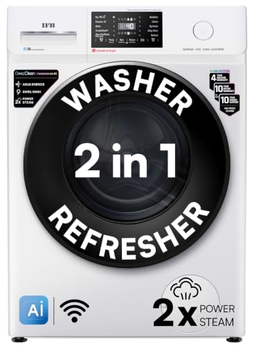 IFB 7 Kg 5 Star, DeepClean® Technology, AI Powered, WiFi, Fully Automatic Front Load Washing Machine (SERENA VXN 7012 CMS, PowerSteam®, 9 Swirl, Steam Refresh, Inbuilt Heater, Eco Inverter, White)