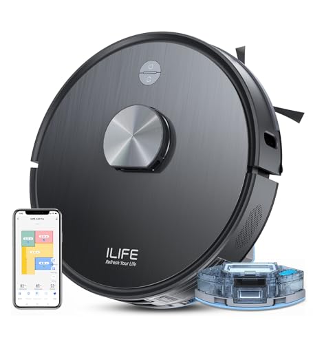 ILIFE A20 Pro Robot Vacuum Cleaner with Advanced LiDAR Navigation, Strong Suction, Customised Cleaning Up to 4500sft, 5200mAh, WiFi App, Alexa, GH, Ideal for Cats, Dogs Hair