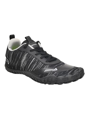 Impakto Barefoot Rooted Comfortable Big Toe Box Gym,Cross Training,Running,Walking Shoes for Men Black,9 UK