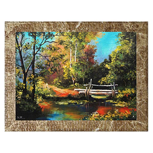 Indianara Scenery (4394MBR) -Synthetic Fame, 10 x 13 Inch, Multicolor