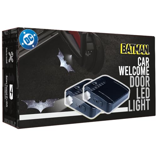 Involve DC Batman Begin Logo Projector LED Car Door Light –Set of 2 Pcs - Wireless Welcome Light with Shadow Ghost Logo | Official Licensed DC Merchandise from Warner Bros | Car Accessories 2025