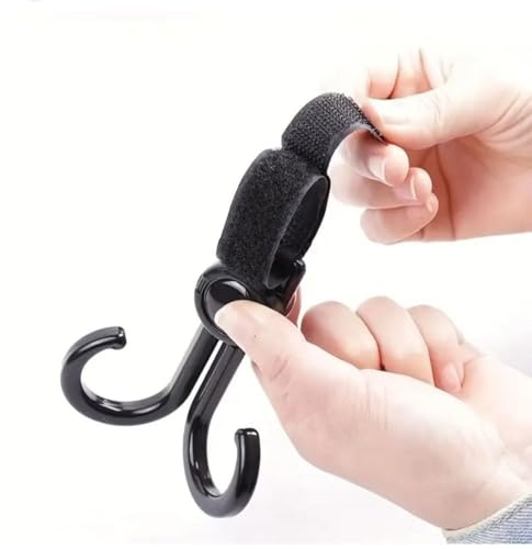 IQS Enterprise Hook for Stroller Shopping Cart Hooks Baby Stroller Accessories Rotate 360 Degree Hook Pram Organizer Bag Hanger Walker Rollator Crutches Wheelchair Shopping Cart Car (2 pcs)