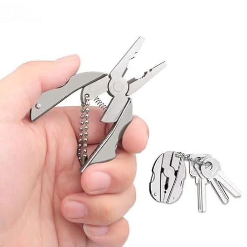Jaimin Creation 1Pc's Mini Portable Pocket Plier Keychain Hand Tool Kit, Portability and Functionality with Our Stainless Steel Multifunctional Folding Plier Screwdriver Pocket Tool Set.
