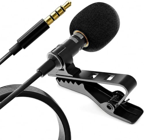 JBL Clip-On Lavalier Microphone | 3.5mm Collar Mic for Clear Voice Recording | C