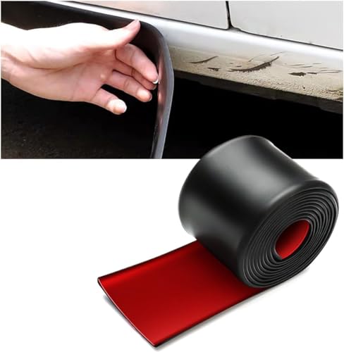 JENIBRI New Universal Car Side Skirt Rubber Protector Strip – Anti-Scratch Edge Guard for Bumper, Door, Rocker Panel – Suitable for Sedan SUV Truck – Black