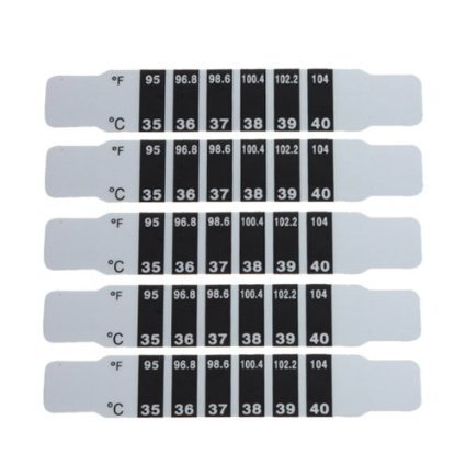 JERN® Forehead Strip Thermometer Plastic Mcp for Body Tempreture Indicator For Kids 0 To 5 Years Kids - Pack of 5