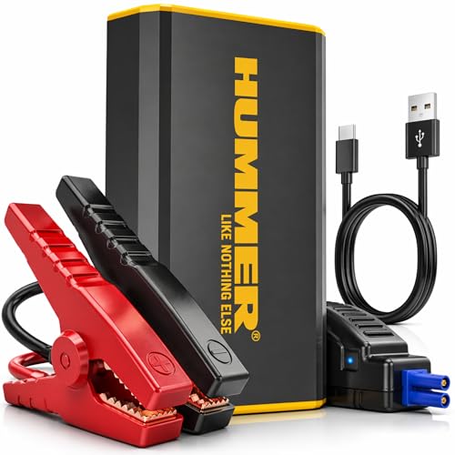 Jump Starter for Car Battery, 1000A Portable Car Jump Starter 12V, 27750mWh Battery Booster Pack with AI Smart Protection, LED Emergency Light, for 5.0L Petrol & 3.0L Diesel Engines – Hummer H8