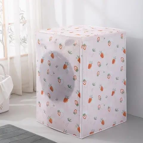 K.B. SALES Washing Machine Cover Waterproof Cloth Printing Waterproof Front Load Washing Machine Dustproof Protection Cover 6kg, 6.5 kg, 7kg, 7.5 kg Pack of 1 (Multi Print Design)