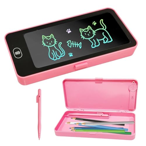 K.B.SALES Writing Tablet Pencil Case for Kids – 2 in 1 LCD Digital Slate for Kids, E-Note Pad, Pencil Box for Kids, Doodle Writing Board for School Going Kids, Educational Toys for Kids (Pack of 1)