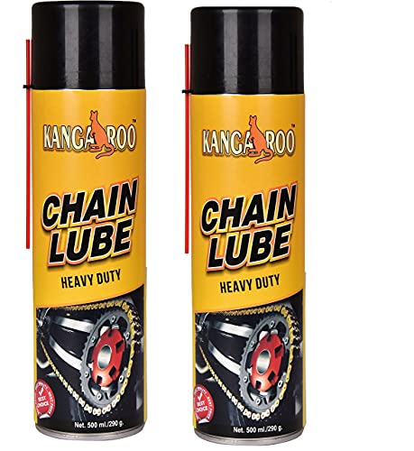 Kangaroo Chain Lubricant Spray (Pack of2) of 500 Ml Each | Chain Lube Grease| Multipurpose Spray, Rust Remover, Lubricant, Stain Remover, Degreaser, And Cleaning Agent,Chain Lubrication