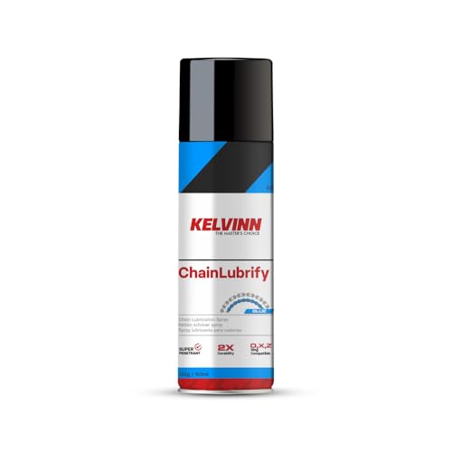 KELVINN Bike Chain Lube 150ml, Motorcycle Chain Lubricant Oil for Smooth Ride, Anti Rust Corrosion Protection, No Sling Formula, Noise Reduction Wear Protection for All Bikes O Ring X Ring Chains