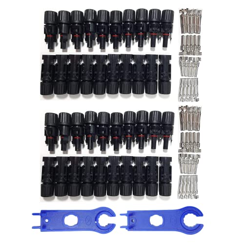 Kenbrook Solar MC-4 Wire Connector with Spanner for Solar Panels (20 Set + Spanner)