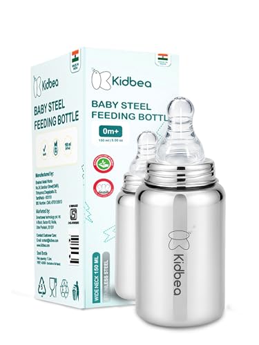 Kidbea Stainless Steel Baby Feeding Bottle 150ml