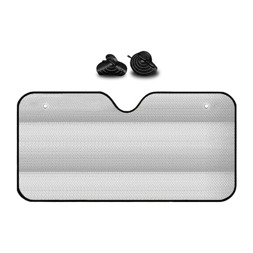 KINGSWAY® Car Window Foil Curtain Sticky Sun Shade Use for All Cars, Universal Fit Sunshades for Front Window, Rear Window, Silver Color, 1 Piece