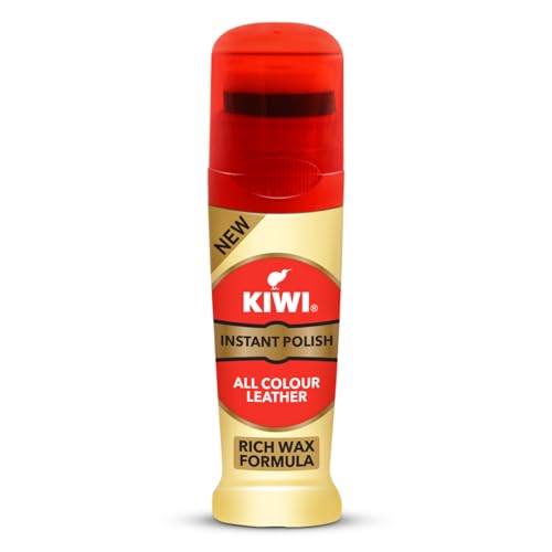 KIWI Instant Liquid Glossy Finish Shoe Polish (75 Ml, Neutral) | Nourishment, Protection, And Shine For All Leather