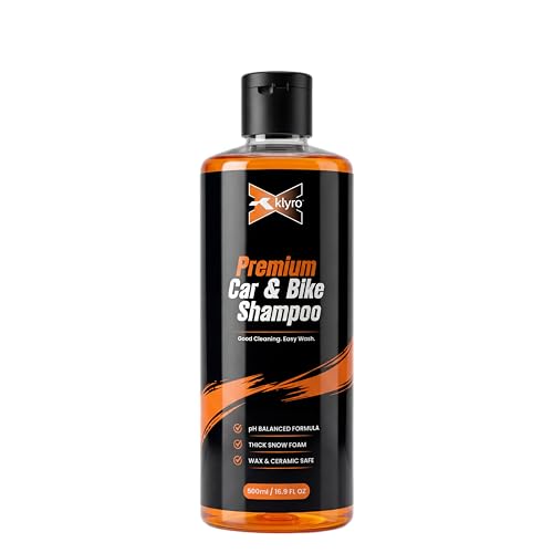 KLYRO Premium Car & Bike Shampoo Thick Snow Foam Car Wash pH Balanced Formula Wax & Ceramic Safe High Foam Cleaner for Cars Bikes SUV Pressure Washer Foam Cannon Use 500ML (Pack of 1)