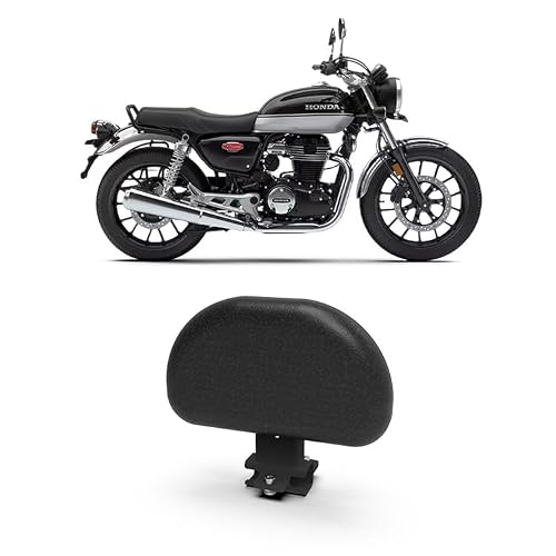 KONNEN Backrest Compatible with Honda H’ness CB350 (Pack of 1) (Black)