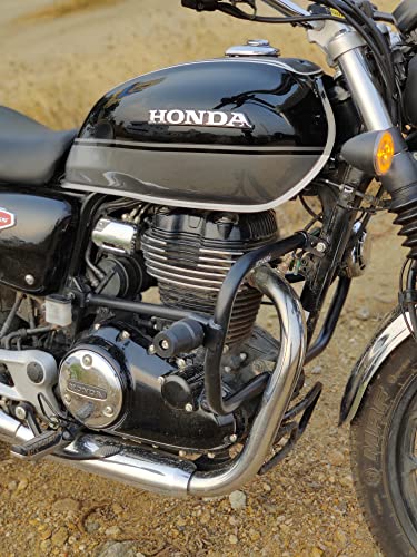 Konnen® Crash Guard with Sliders for Honda CB350 (Hness | RS | CB350) (Black, Set of 1 Pair)