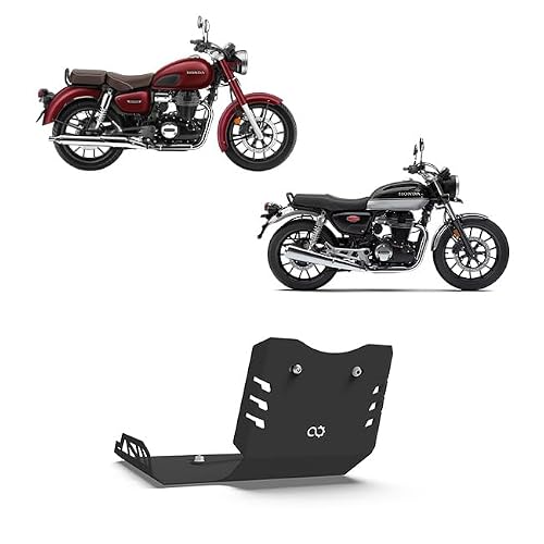 KONNEN Sump Guard | Bash Plate | Engine Guard Plate Compatible with Honda H'ness CB350 | CB350 (Full Cover)(Black) (Pack of 1)