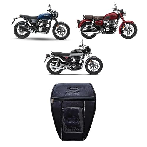 KONNEN Tank Cover | Tank Bag | Tank Pouch with Water Proof Cover Compatible with Honda H'ness CB350 | CB350 | RS CB350 (Brown) (Pack of 1)