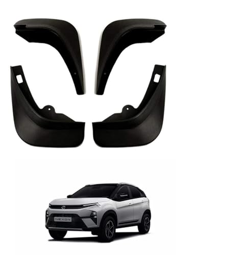 KOZDIKO Car Mud Flaps O.E Type Mud Guard with Screws Set of 4 pcs for Tata Nexon Facelift (2023-2026)