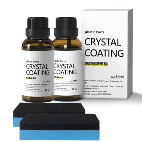 KROYWEN Crystal Coating Restorer And Revitalizing Plastic Parts Agent for Dashboard Trim Interior And Exterior Shiner Polish Cleaner Car Maintenance Accessory. Car, Bike & Home (30ml, pack of 2)