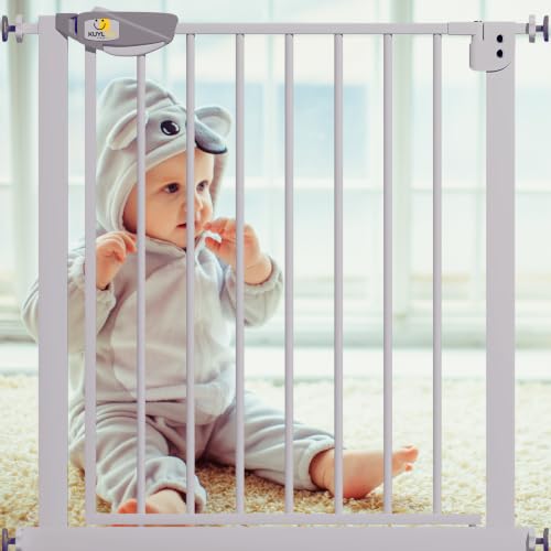 Kuyloo Probes Baby Safety Gate, 2-Way Auto Close, Easy Install, Adjustable (75-84 cm) Safety Gate for Kids for Stairs, Barrier Fence, Durable Doorways Gate for Pets