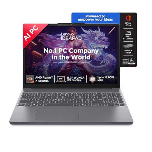 Lenovo IdeaPad Slim 3, AMD Ryzen 7 8840HS, 24GB RAM, 1TB SSD, WUXGA IPS, AI PC, 15.3