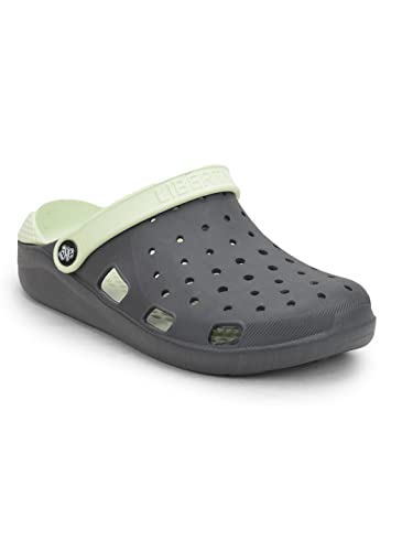 Liberty A-HA LPMXT-800 Casual Slingback Clogs for Men with EVA Sole - Slip-On Comfort, Breathable & Lightweight | Ideal for All-Day Wear | Versatile for Indoors/Outdoors (D.Grey - 42 EU)