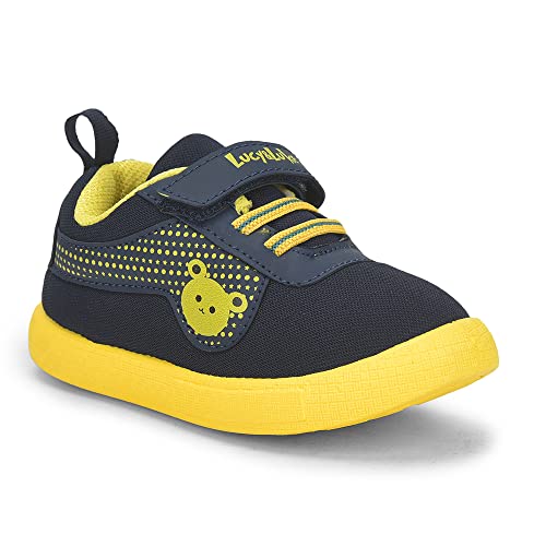 Liberty Lucy&Luke BASTIAN-2E Slip-on Casual Shoes for Kids with PVC Sole | Canvas Upper Sneakers | Quick-Wear Velcro Closure | Stylish, Lightweight & Comfortable Footbed (N.Blue - 10C UK)