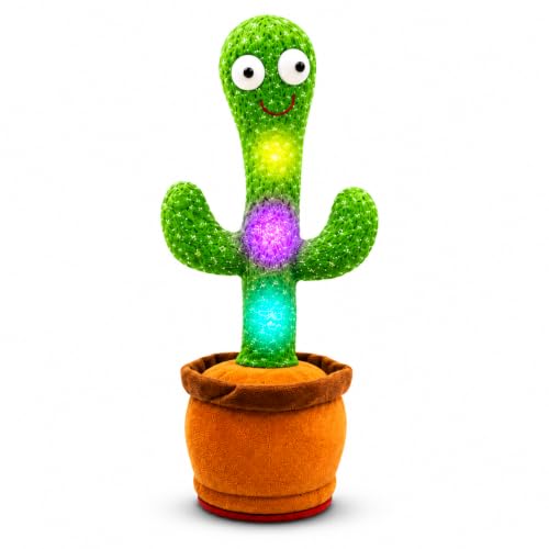 Lifelong Cuppy Dancing Cactus Toy for Kids 6 Months–5 Yrs | Educational Talking Cactus with Music, Voice Repeater & LED Lights | USB Rechargeable, Interactive Tree Toy for Kids | Non- Toxic & Durable
