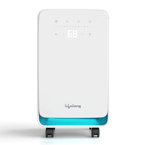 Lifelong Dehumidifier for Room Moisture Absorption |12 L/day & 300 sq ft |Bedroom & Home | Auto Shutoff, Timer & Digital Display | Carbon Filter & Anion for Air Purification & Odour Reduction(LLEDH09)