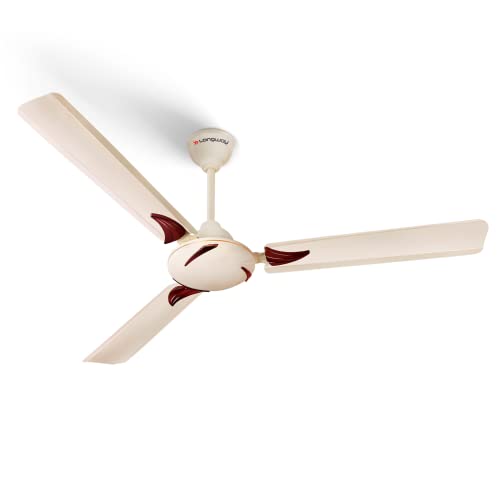 LONGWAY Creta P2 1200 mm/48 inch Ultra High Speed 3 Blade Anti-Dust Decorative Star Rated Ceiling Fan (Ivory, Pack of 1)