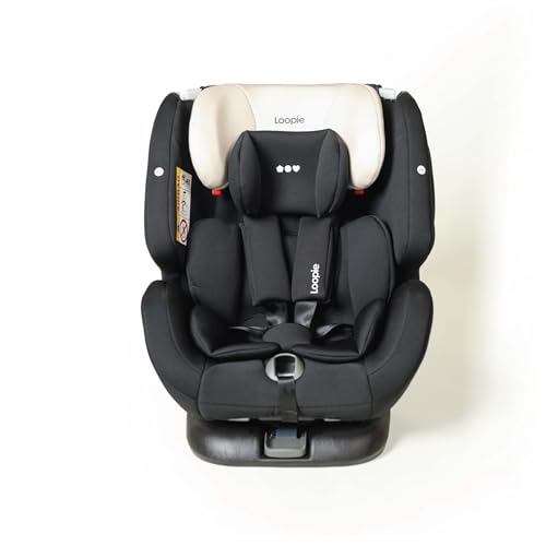 Loopie Lap 360° CONVERTIBLE baby Car Seat for 0-12 Years | Both ISOFIX & SEAT-BELT (non-isofix) Compatible | GERMAN Designed | FORWARD & REAR Facing | SIDE IMPACT PROTECTION | 11-Position Adjustable HEIGHT | 5 POINT Safety HARNESS | Internationally Certified | 2 Year WARRANTY